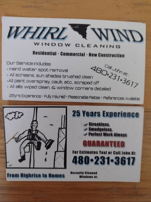 Whirlwind window cleaning